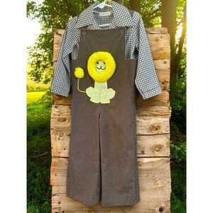 Vintage Kathleen Scott Lion Romper Outfit Sz 4